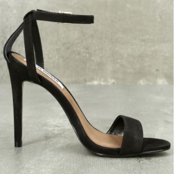 Stand By Me Black Nubuck Leather Heeled Sandal - Picture 2 of 6